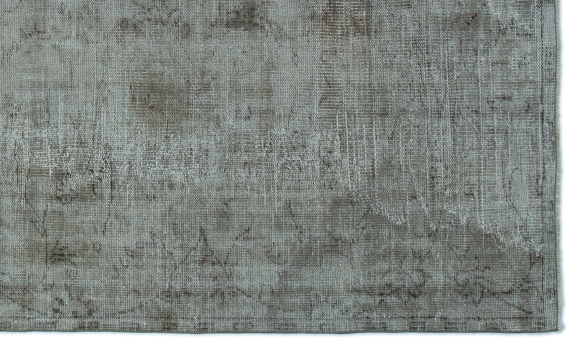 Gray Over Dyed Vintage Rug 5'5'' x 8'12'' ft 166 x 274 cm