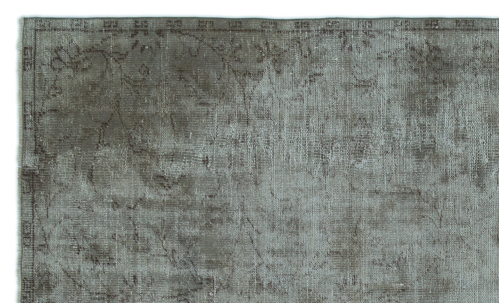 Gray Over Dyed Vintage Rug 5'5'' x 8'12'' ft 166 x 274 cm