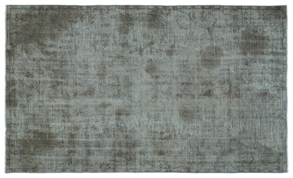 Gray Over Dyed Vintage Rug 5'5'' x 8'12'' ft 166 x 274 cm