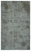 Gray Over Dyed Vintage Rug 5'5'' x 8'12'' ft 166 x 274 cm