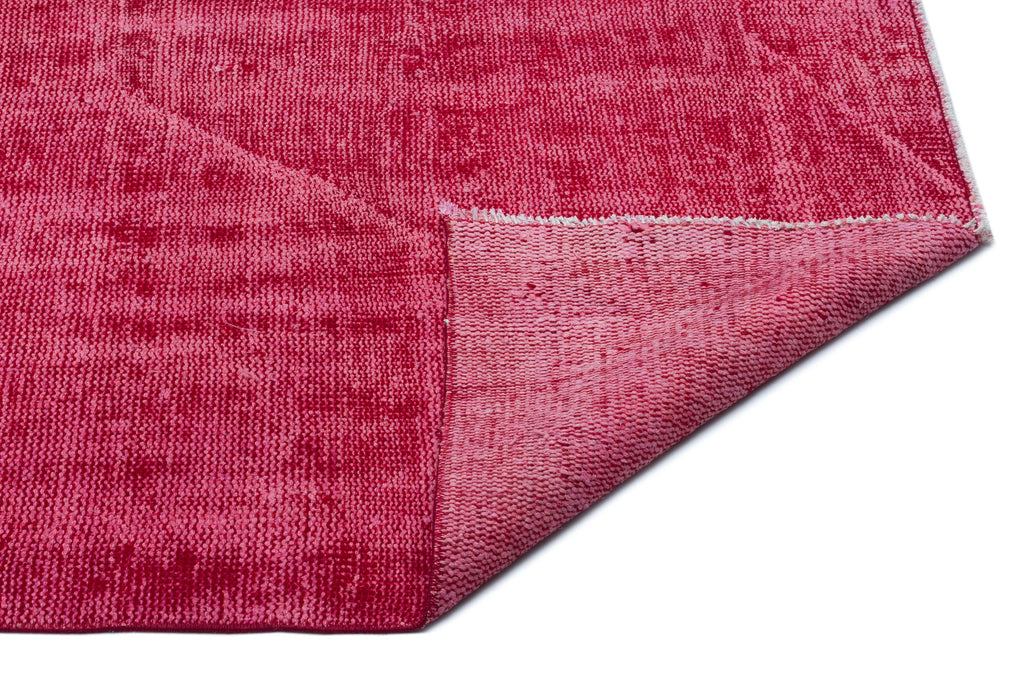 Red Over Dyed Vintage Rug 5'3'' x 9'0'' ft 161 x 275 cm