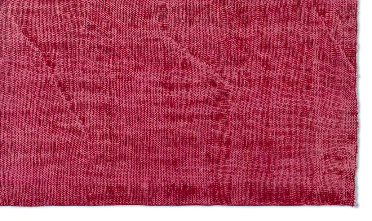 Red Over Dyed Vintage Rug 5&#39;3&#39;&#39; x 9&#39;0&#39;&#39; ft 161 x 275 cm
