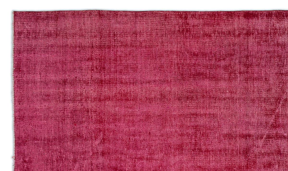 Red Over Dyed Vintage Rug 5&#39;3&#39;&#39; x 9&#39;0&#39;&#39; ft 161 x 275 cm