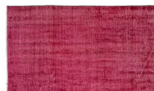 Red Over Dyed Vintage Rug 5'3'' x 9'0'' ft 161 x 275 cm