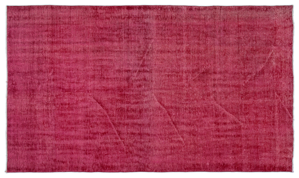 Red Over Dyed Vintage Rug 5&#39;3&#39;&#39; x 9&#39;0&#39;&#39; ft 161 x 275 cm