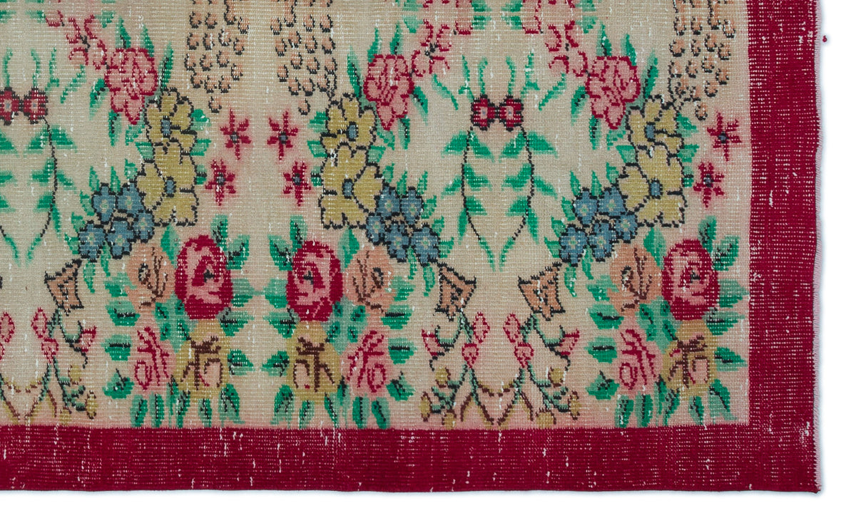 Retro Over Dyed Vintage Rug 5&#39;4&#39;&#39; x 8&#39;11&#39;&#39; ft 163 x 272 cm