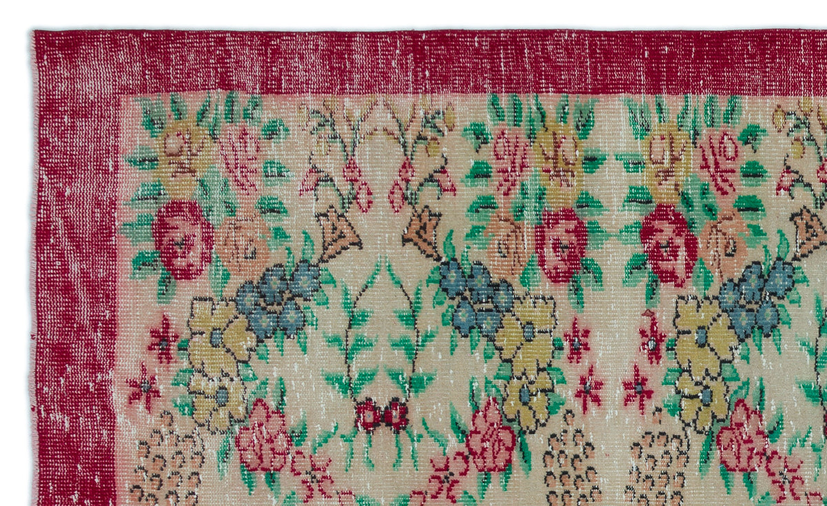 Retro Over Dyed Vintage Rug 5&#39;4&#39;&#39; x 8&#39;11&#39;&#39; ft 163 x 272 cm