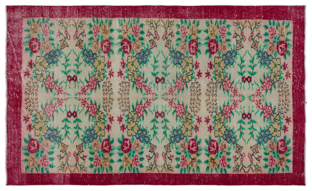 Retro Over Dyed Vintage Rug 5'4'' x 8'11'' ft 163 x 272 cm