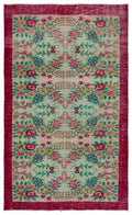 Retro Over Dyed Vintage Rug 5'4'' x 8'11'' ft 163 x 272 cm
