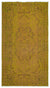 Yellow Over Dyed Vintage Rug 4'11'' x 8'12'' ft 151 x 274 cm