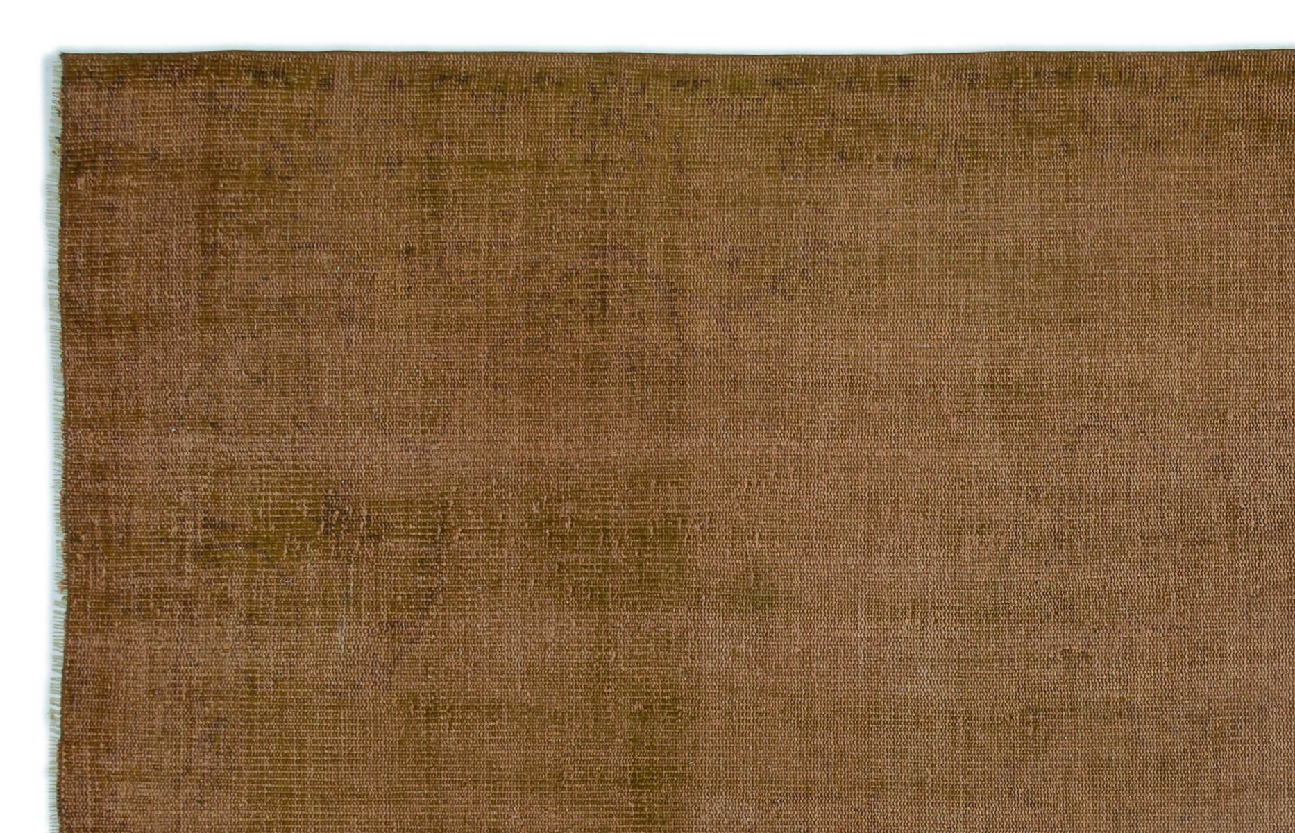 Brown Over Dyed Vintage Rug 5'6'' x 8'7'' ft 168 x 262 cm