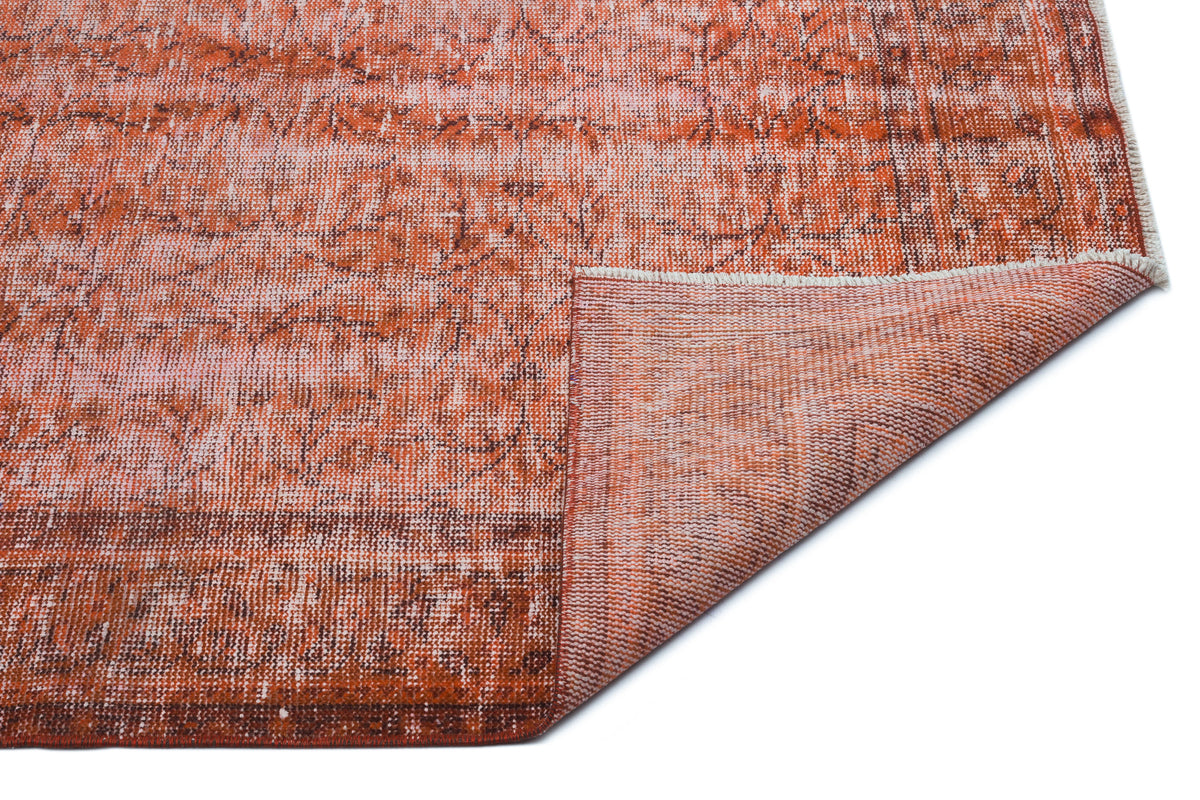 Brown Over Dyed Vintage Rug 4&#39;6&#39;&#39; x 8&#39;0&#39;&#39; ft 137 x 244 cm