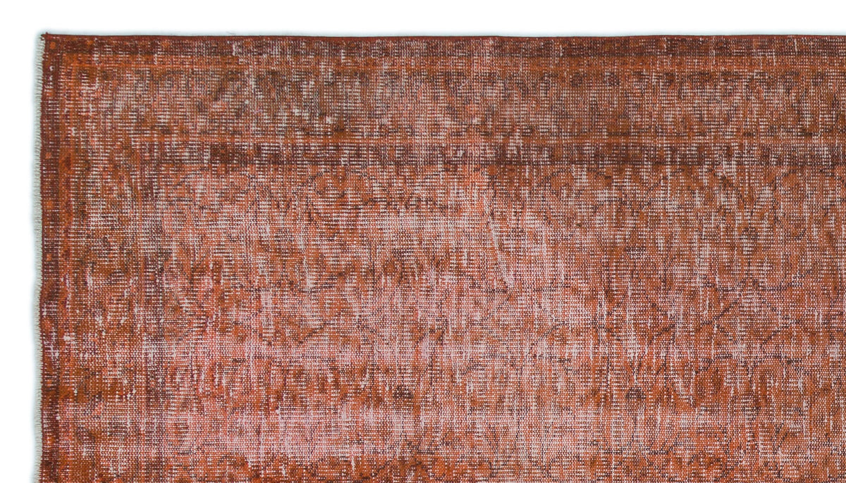 Brown Over Dyed Vintage Rug 4&#39;6&#39;&#39; x 8&#39;0&#39;&#39; ft 137 x 244 cm