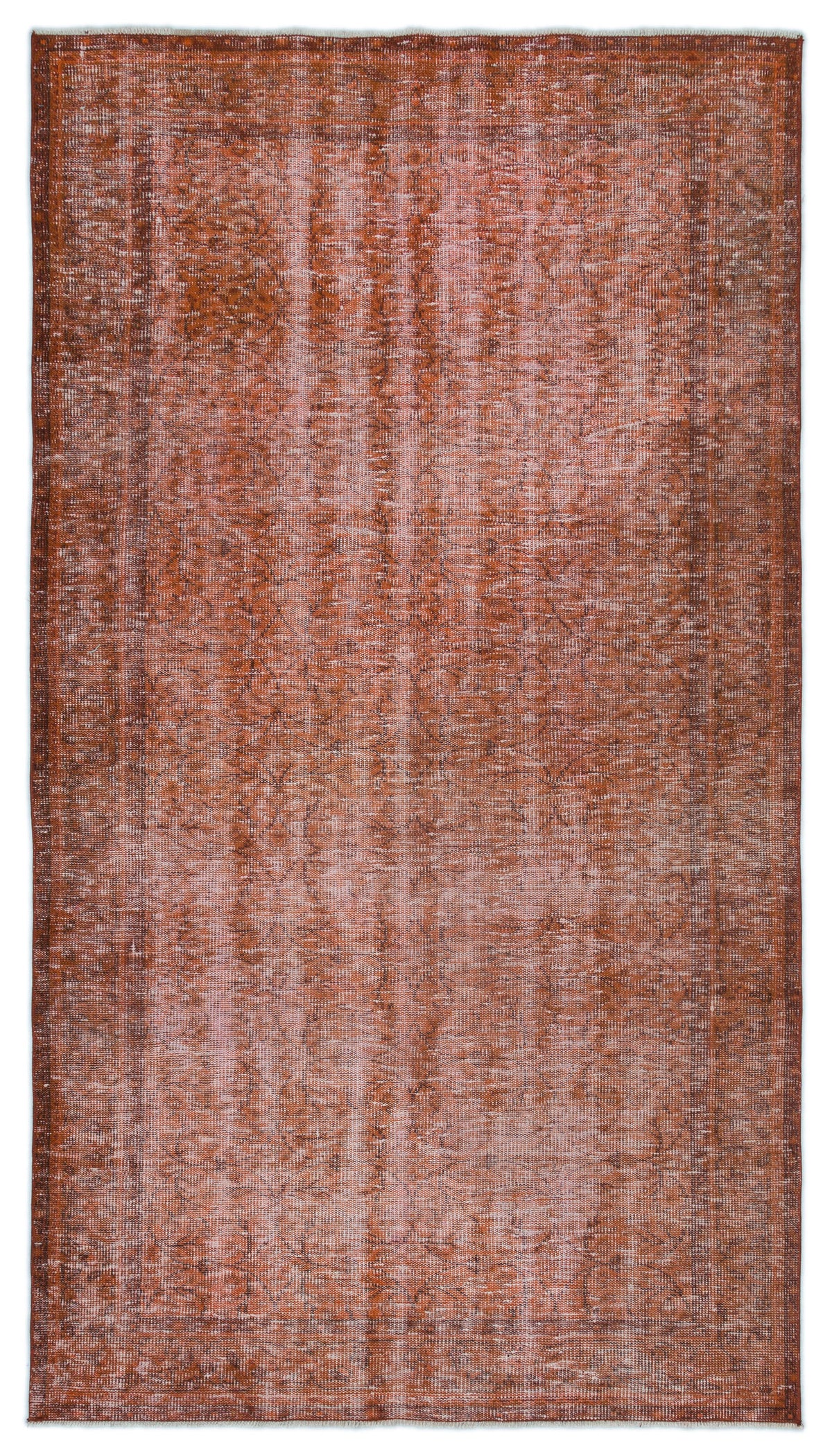 Brown Over Dyed Vintage Rug 4&#39;6&#39;&#39; x 8&#39;0&#39;&#39; ft 137 x 244 cm