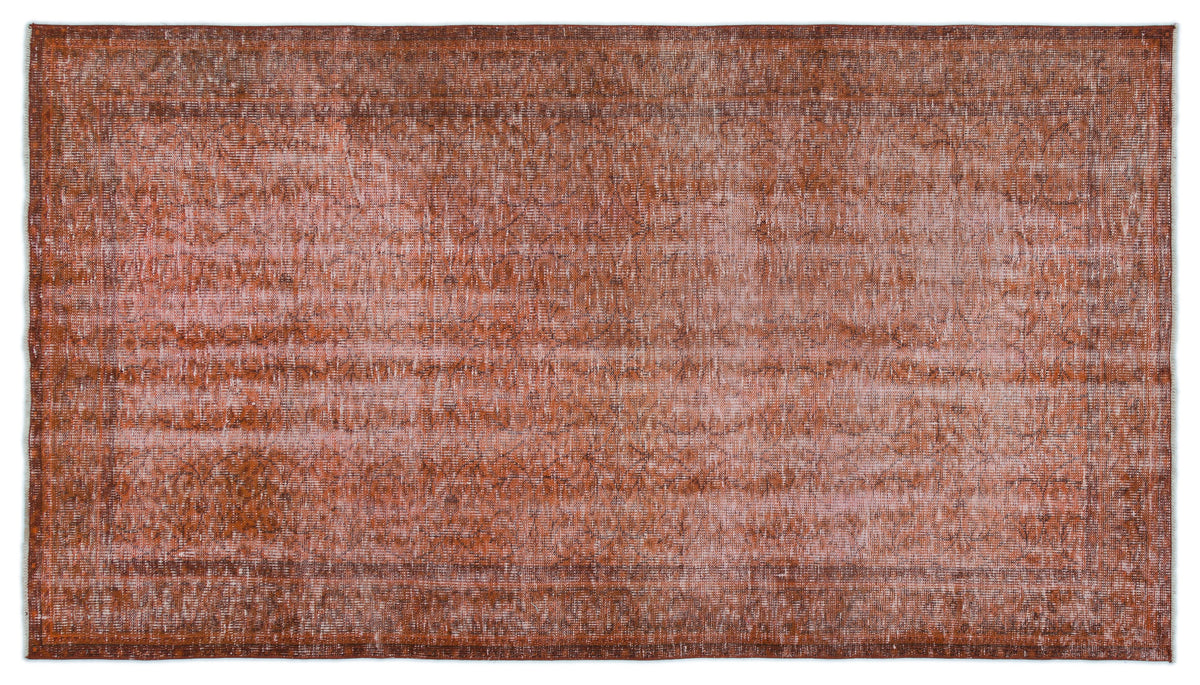 Brown Over Dyed Vintage Rug 4&#39;6&#39;&#39; x 8&#39;0&#39;&#39; ft 137 x 244 cm