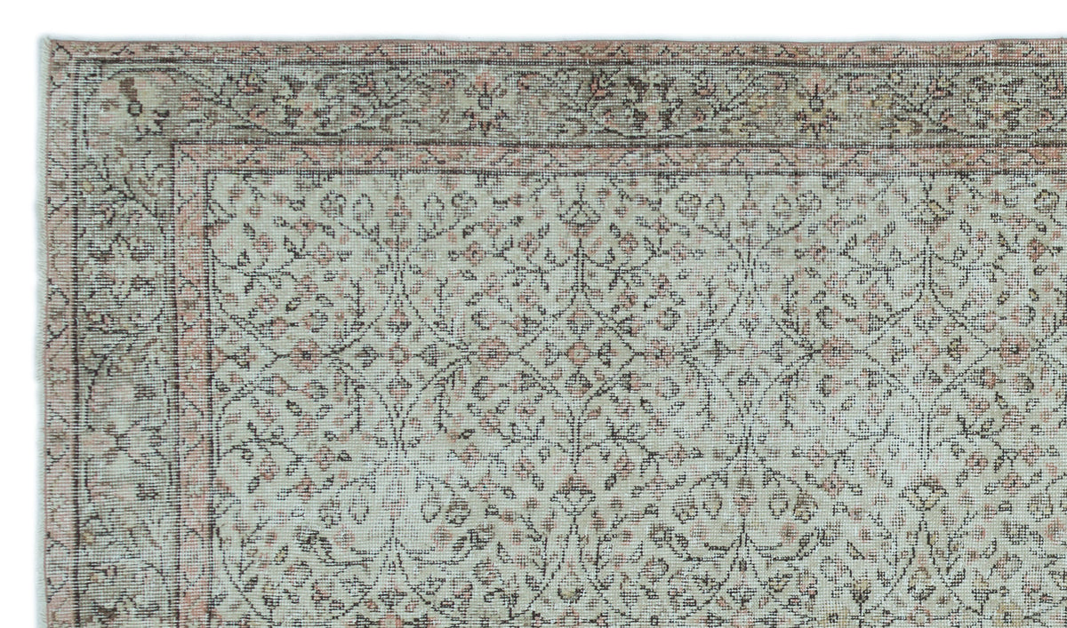 Gray Over Dyed Vintage Rug 5&#39;0&#39;&#39; x 8&#39;9&#39;&#39; ft 153 x 267 cm