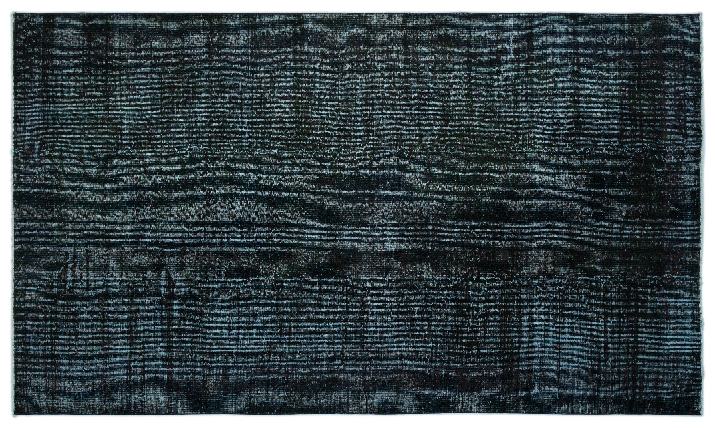 Black Over Dyed Vintage Rug 5'8'' x 9'8'' ft 172 x 295 cm