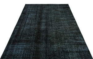 Black Over Dyed Vintage Rug 5'8'' x 9'8'' ft 172 x 295 cm