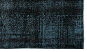 Black Over Dyed Vintage Rug 5'8'' x 9'8'' ft 172 x 295 cm