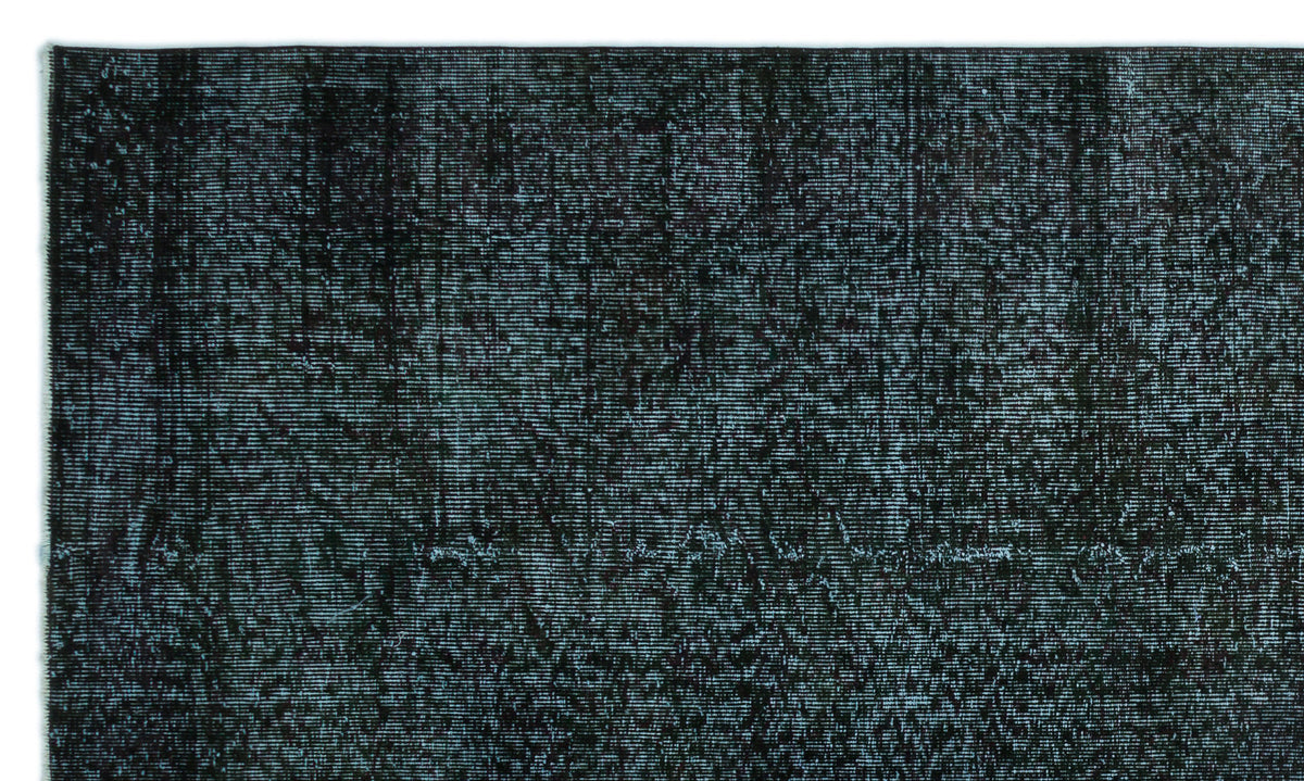 Black Over Dyed Vintage Rug 5&#39;8&#39;&#39; x 9&#39;8&#39;&#39; ft 172 x 295 cm