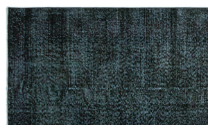 Black Over Dyed Vintage Rug 5'8'' x 9'8'' ft 172 x 295 cm