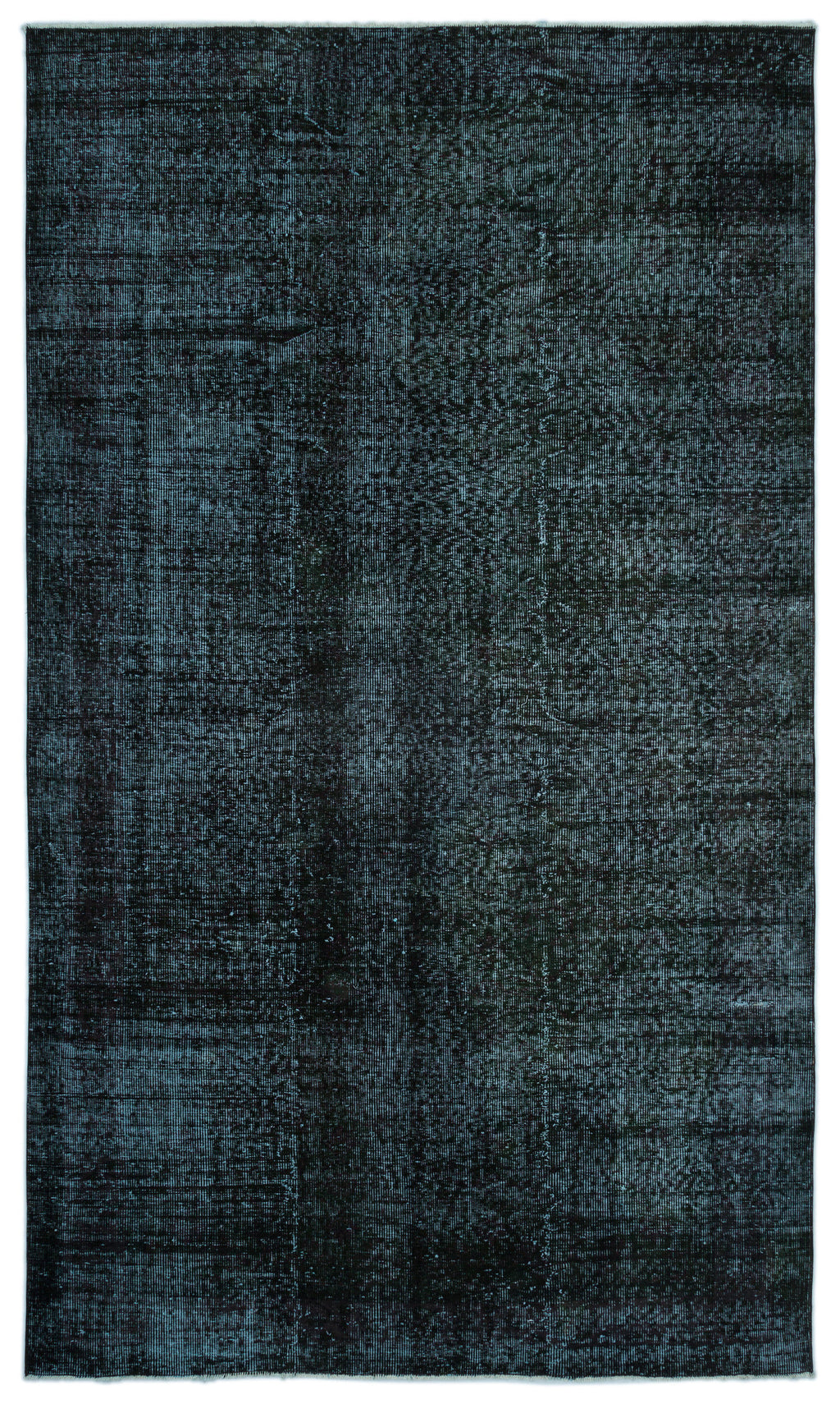 Black Over Dyed Vintage Rug 5'8'' x 9'8'' ft 172 x 295 cm