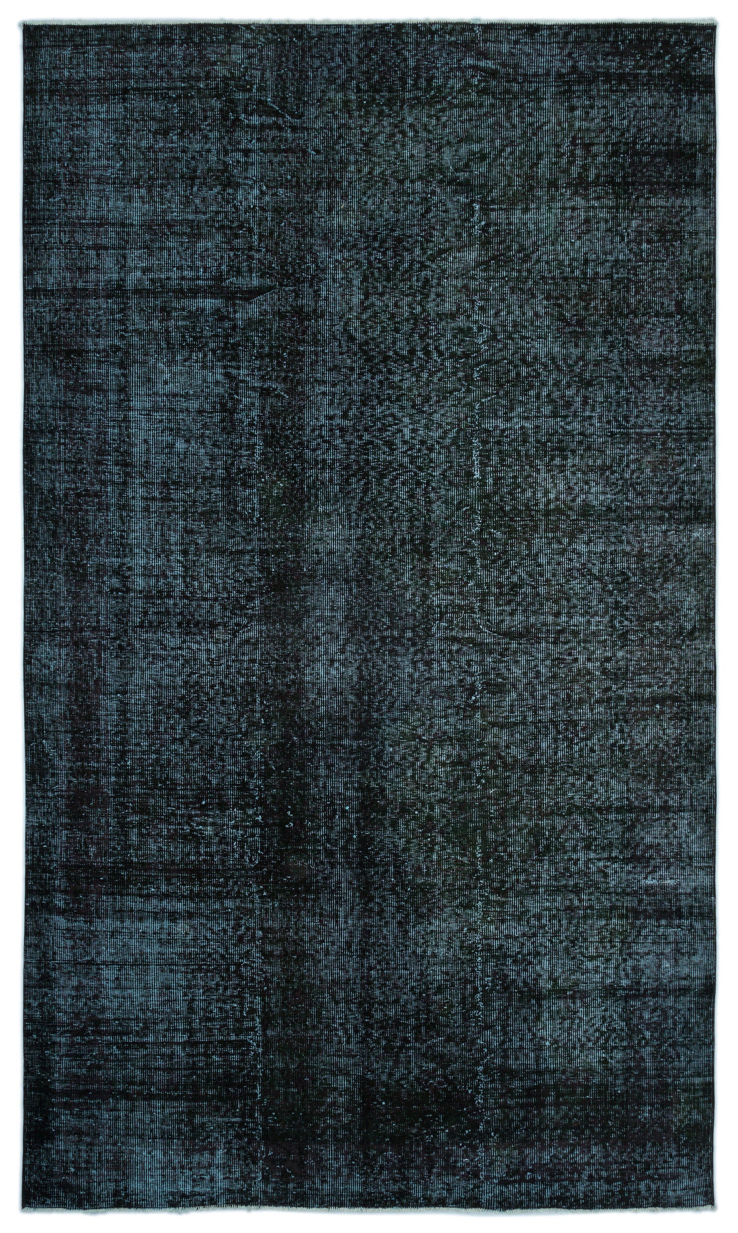 Black Over Dyed Vintage Rug 5'8'' x 9'8'' ft 172 x 295 cm