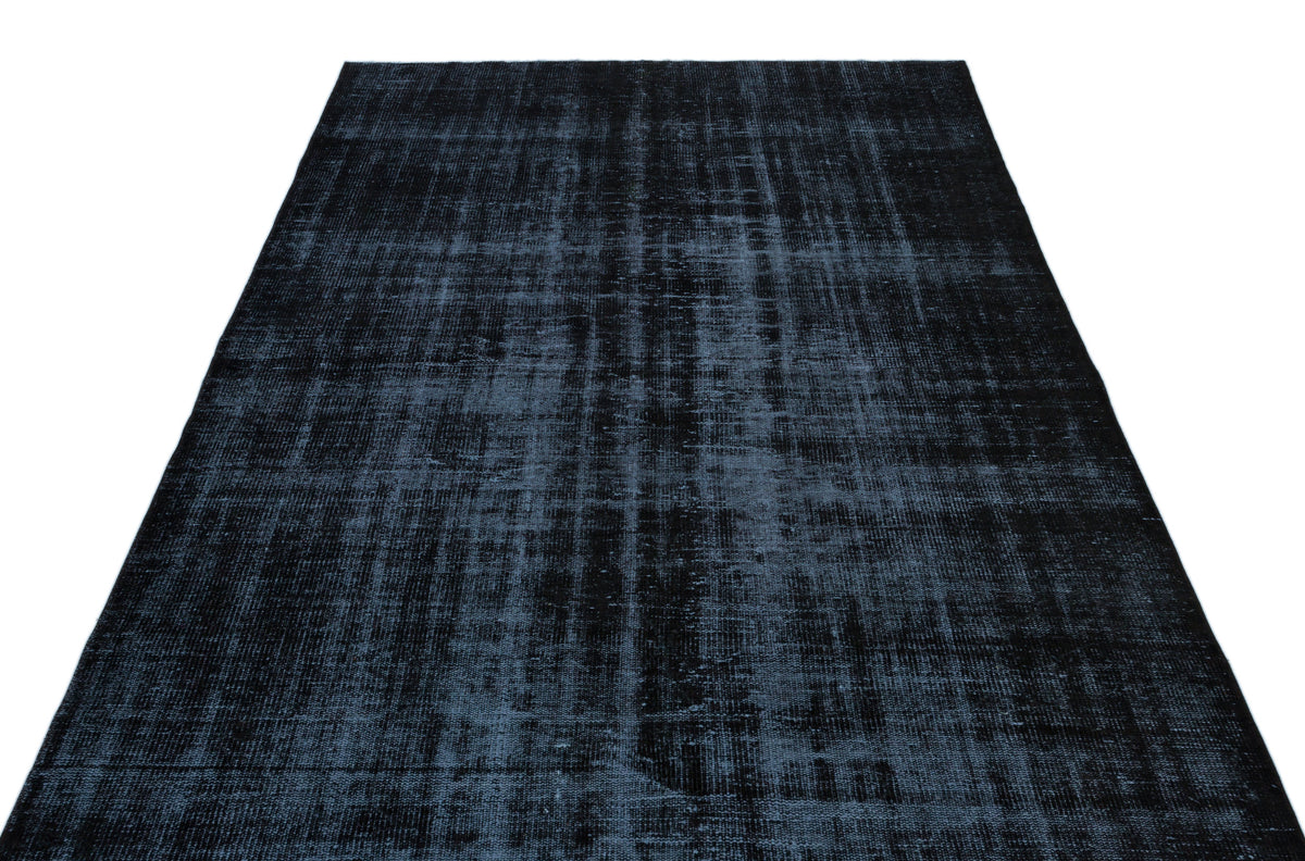 Black Over Dyed Vintage Rug 5&#39;9&#39;&#39; x 10&#39;6&#39;&#39; ft 176 x 320 cm