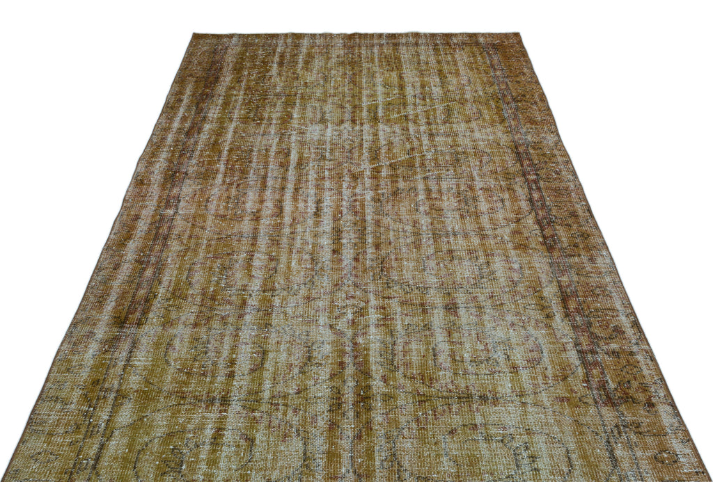 Retro Over Dyed Vintage Rug 5'4'' x 9'3'' ft 162 x 282 cm