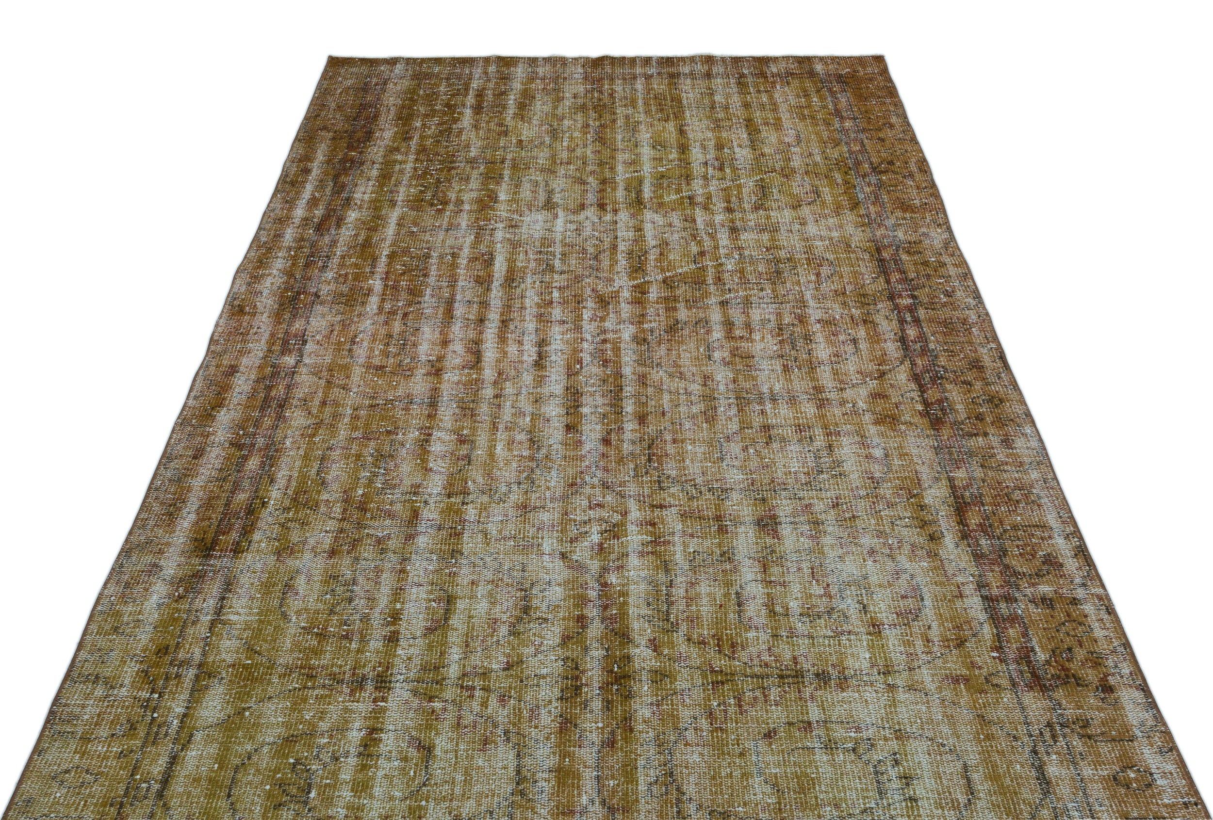 Retro Over Dyed Vintage Rug 5'4'' x 9'3'' ft 162 x 282 cm