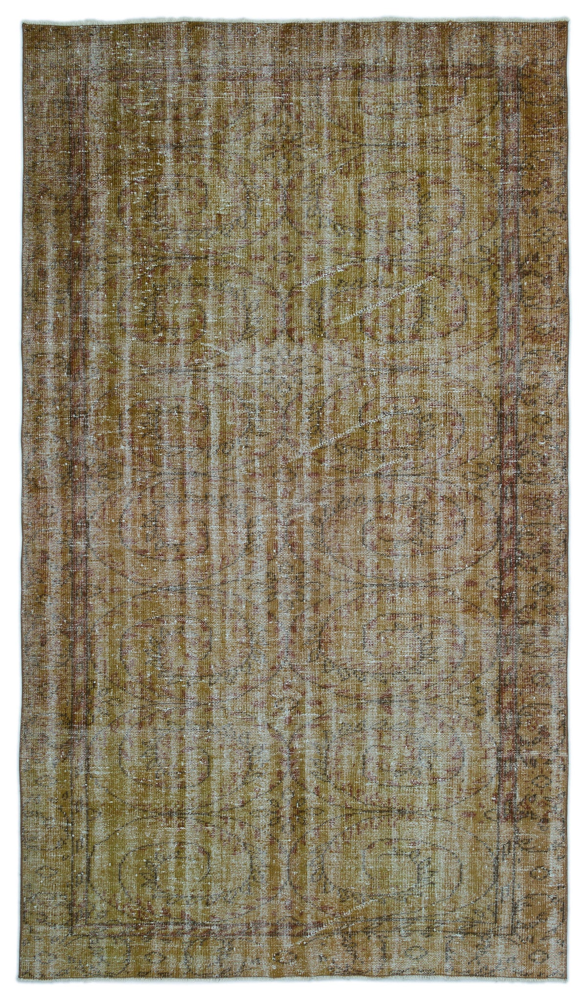 Retro Over Dyed Vintage Rug 5&#39;4&#39;&#39; x 9&#39;3&#39;&#39; ft 162 x 282 cm