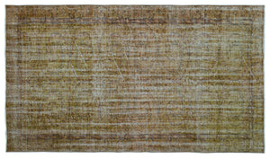 Retro Over Dyed Vintage Rug 5'4'' x 9'3'' ft 162 x 282 cm