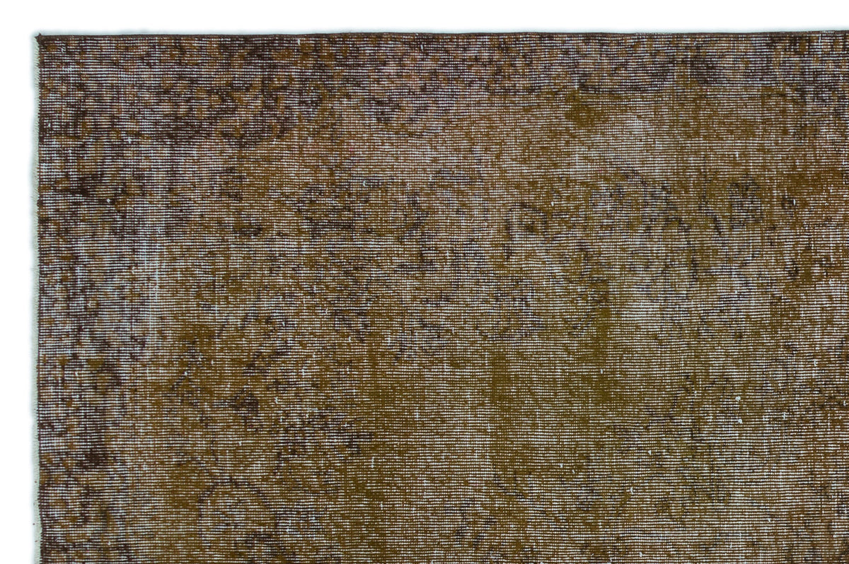 Brown Over Dyed Vintage Rug 5&#39;9&#39;&#39; x 8&#39;10&#39;&#39; ft 175 x 268 cm