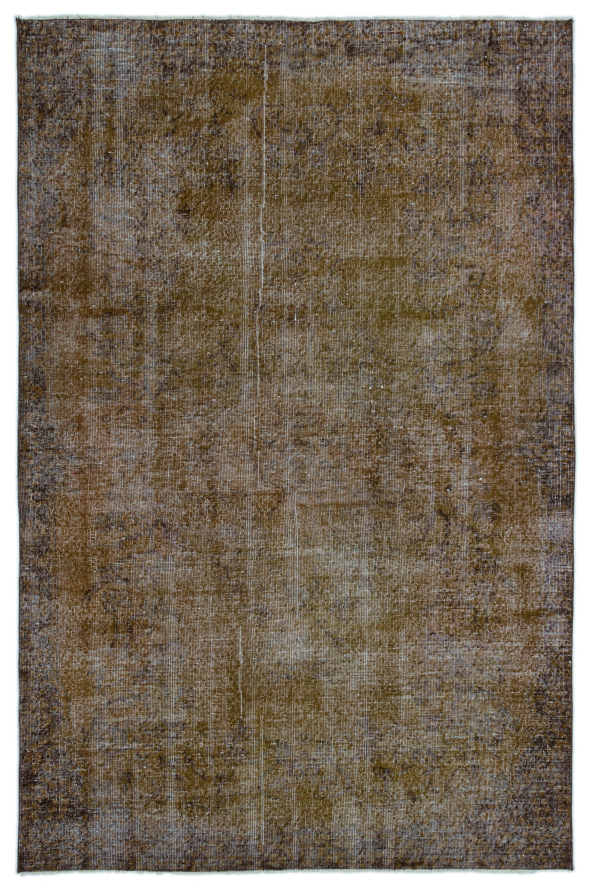 Brown Over Dyed Vintage Rug 5&#39;9&#39;&#39; x 8&#39;10&#39;&#39; ft 175 x 268 cm