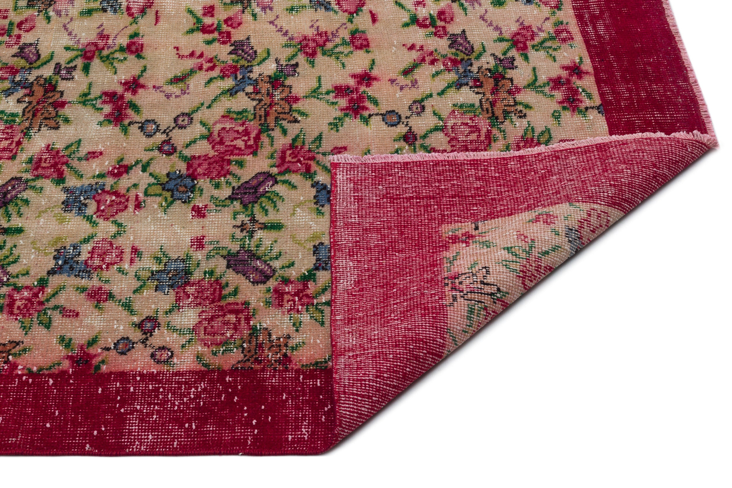 Naturel Over Dyed Vintage Rug 5'5'' x 8'6'' ft 164 x 258 cm