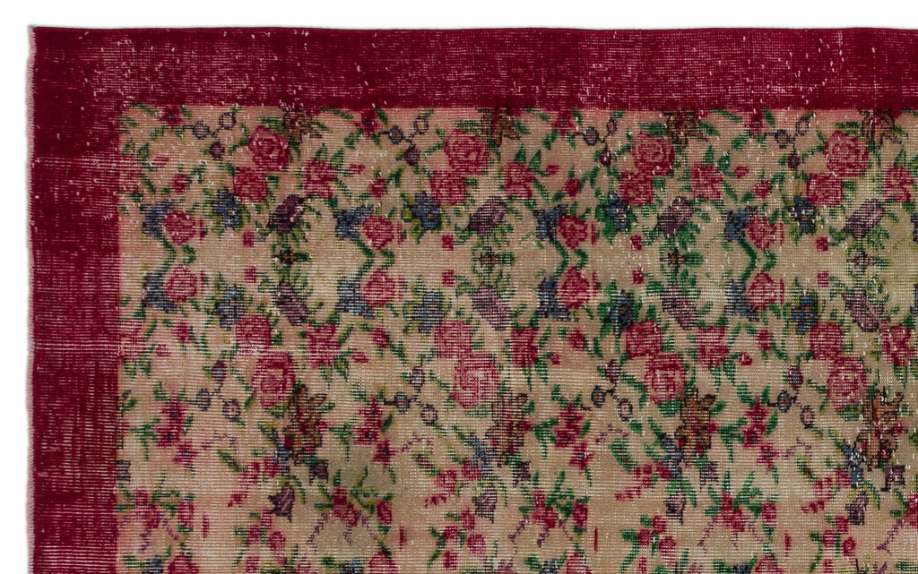 Naturel Over Dyed Vintage Rug 5'5'' x 8'6'' ft 164 x 258 cm