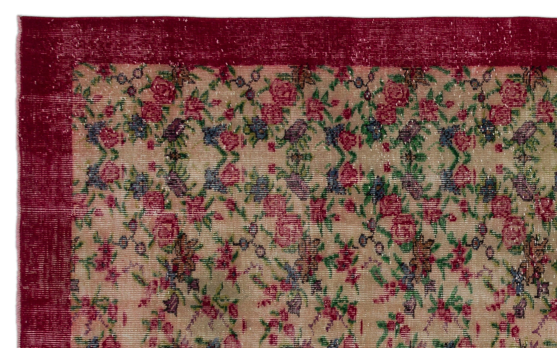 Naturel Over Dyed Vintage Rug 5'5'' x 8'6'' ft 164 x 258 cm