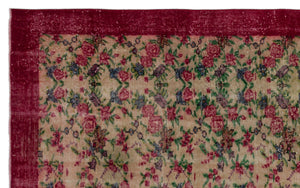 Naturel Over Dyed Vintage Rug 5'5'' x 8'6'' ft 164 x 258 cm