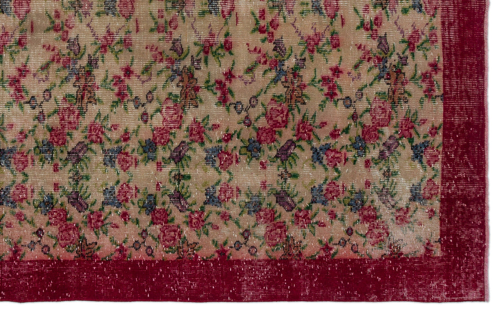 Naturel Over Dyed Vintage Rug 5'5'' x 8'6'' ft 164 x 258 cm
