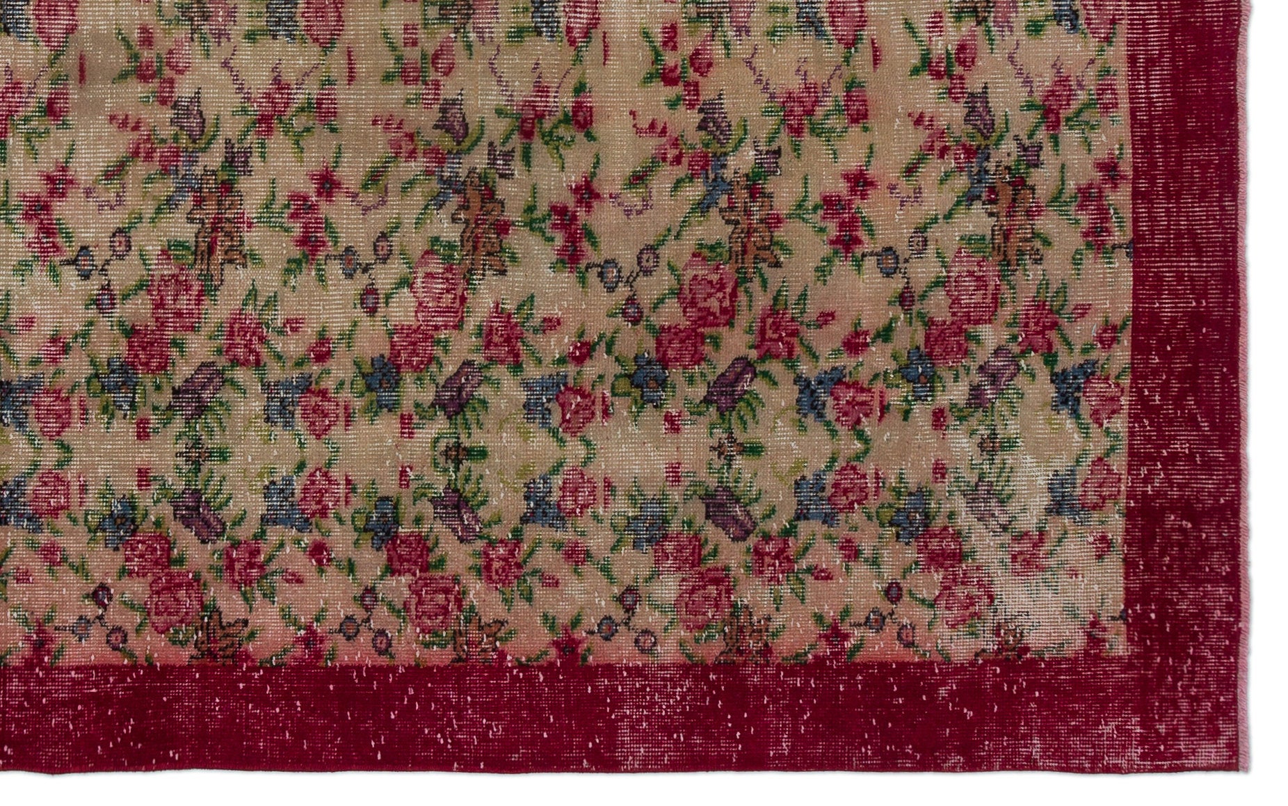 Naturel Over Dyed Vintage Rug 5'5'' x 8'6'' ft 164 x 258 cm