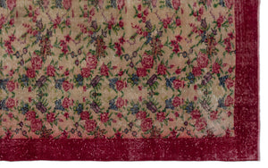 Naturel Over Dyed Vintage Rug 5'5'' x 8'6'' ft 164 x 258 cm