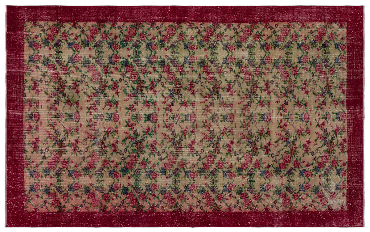 Naturel Over Dyed Vintage Rug 5&#39;5&#39;&#39; x 8&#39;6&#39;&#39; ft 164 x 258 cm