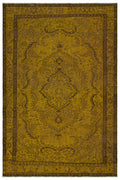 Yellow Over Dyed Vintage Rug 5'9'' x 8'6'' ft 175 x 258 cm
