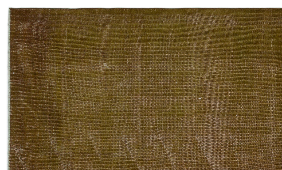 Brown Over Dyed Vintage Rug 5&#39;1&#39;&#39; x 8&#39;6&#39;&#39; ft 155 x 260 cm