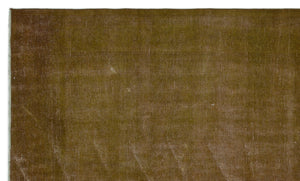 Brown Over Dyed Vintage Rug 5'1'' x 8'6'' ft 155 x 260 cm