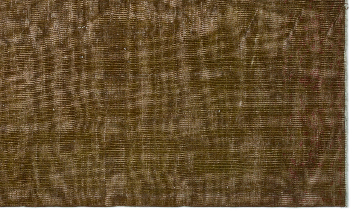 Brown Over Dyed Vintage Rug 5&#39;1&#39;&#39; x 8&#39;6&#39;&#39; ft 155 x 260 cm