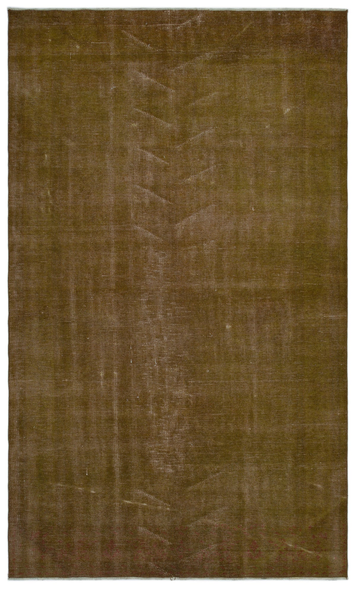 Brown Over Dyed Vintage Rug 5&#39;1&#39;&#39; x 8&#39;6&#39;&#39; ft 155 x 260 cm
