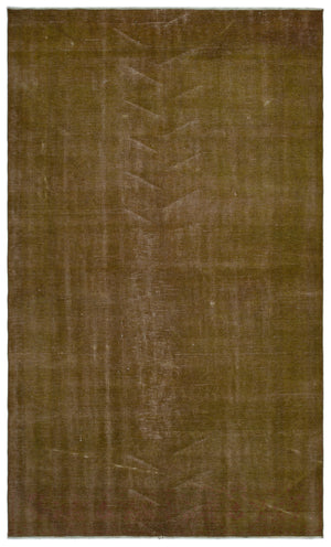 Brown Over Dyed Vintage Rug 5'1'' x 8'6'' ft 155 x 260 cm