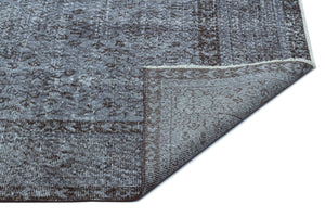 Gray Over Dyed Vintage Rug 5'12'' x 9'4'' ft 182 x 284 cm