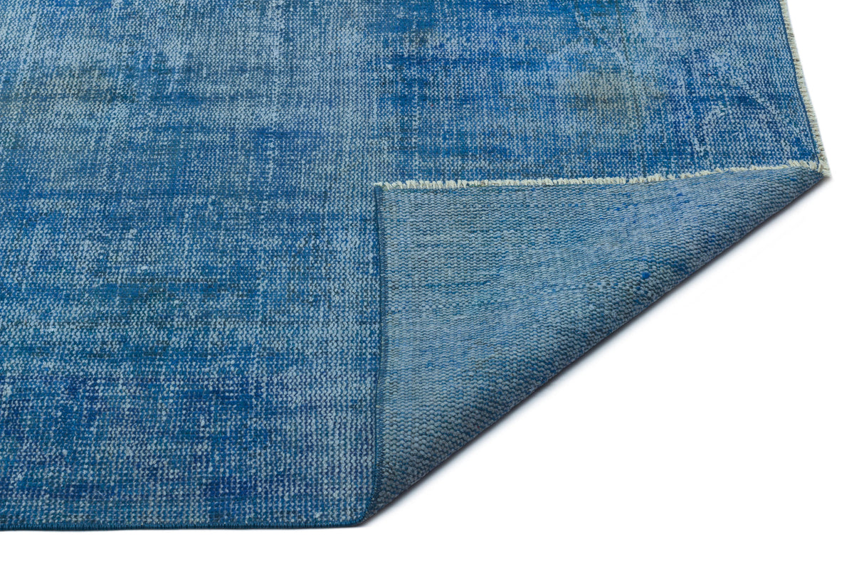 Blue Over Dyed Vintage Rug 6&#39;0&#39;&#39; x 9&#39;9&#39;&#39; ft 183 x 296 cm